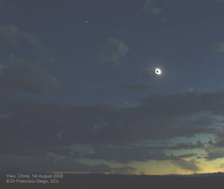 Total Solar Eclipse 2008 Aug 1 from Yiwu China by Dr Francisco Diego UCL